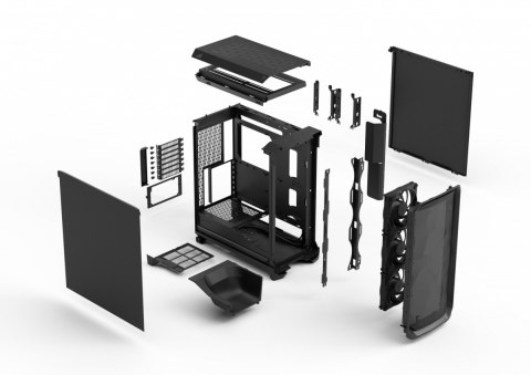 Obudowa Fractal Design Meshify 3 Black Solid z wentylatorami ARGB