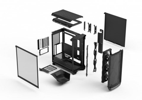 Fractal Design Obudowa Meshify 3 Black TG wydajna z wentylatorami RGB