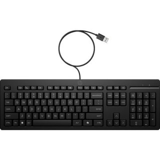 Klawiatura HP 125 G2 USB przewodowa antybakteryjna komfortowa