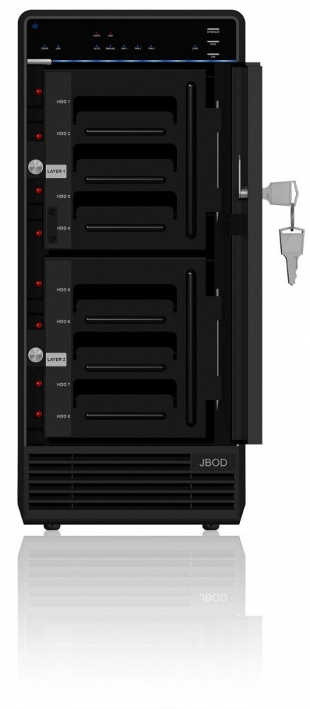 Obudowa IcyBox IB-3680SU3 3,5'' SATA III dla 8 dysków z USB 3.0