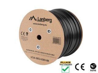 Kabel LAN UTP CAT 6 305M outdoor żelowany miedź czarny