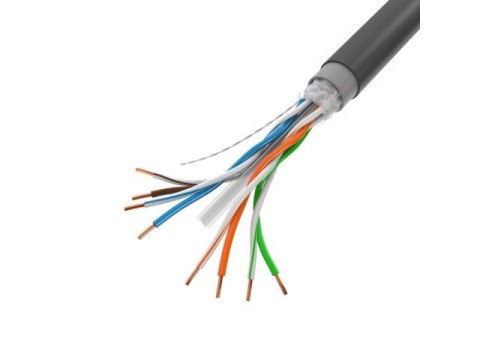 Kabel LAN UTP CAT 6 305M outdoor żelowany miedź czarny