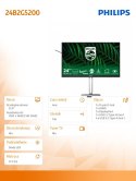 Philips Monitor 24B2G5200 23.8 FHD IPS 100Hz z Głośnikami