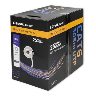 Kabel Qoltec UTP CAT6 305m szary do sieci LAN