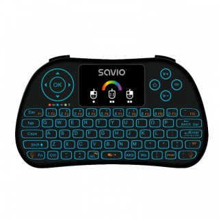 Klawiatura Savio KW-03 podświetlana mini bezprzewodowa RGB do Smart TV PC