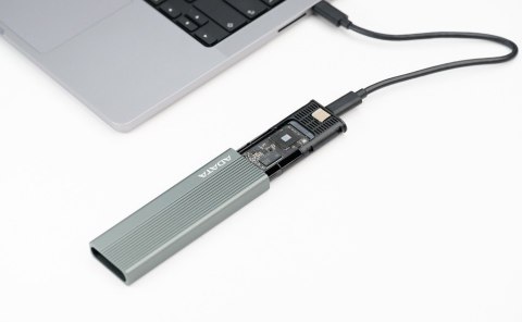 Obudowa zewnętrzna SSD M.2 ADATA EC680 USB3.2C 10Gbps aluminium szara