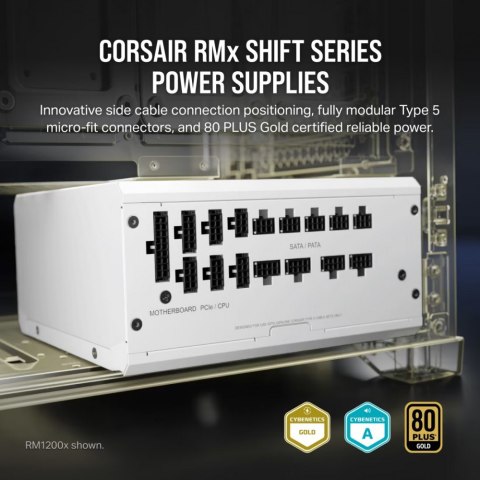 Corsair Zasilacz RM850X SHIFT 80 PLUS GOLD 850W ATX biały