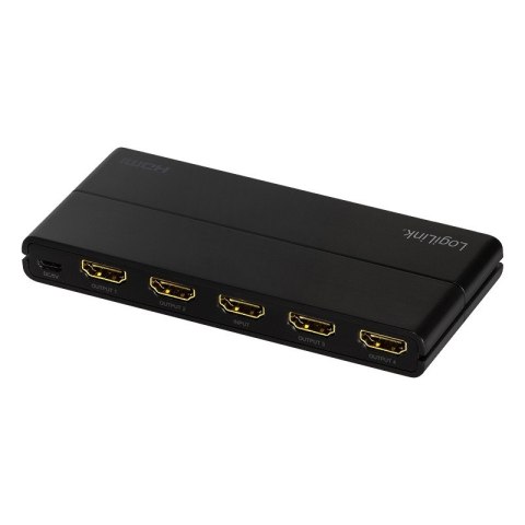 LogiLink Splitter 4xHDMI 4K 60Hz czarny rozdzielacz HDMI