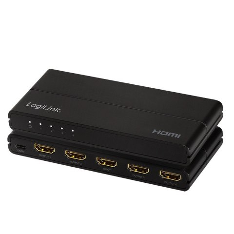 LogiLink Splitter 4xHDMI 4K 60Hz czarny rozdzielacz HDMI