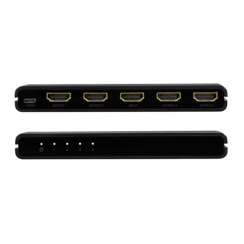 LogiLink Splitter 4xHDMI 4K 60Hz czarny rozdzielacz HDMI