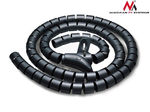 Organizator kabli Maclean MCTV-676 B czarny 25mm x 2m do biura