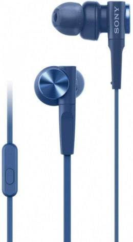 Słuchawki Sony MDR-XB55APL niebieskie douszne z mikrofonem