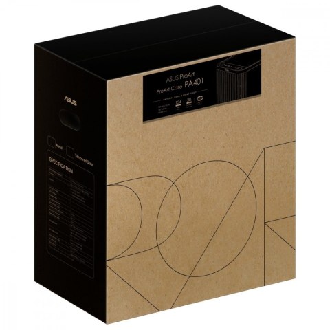 Obudowa Asus ProART PA401 Wood Metal ATX czarna elegancka