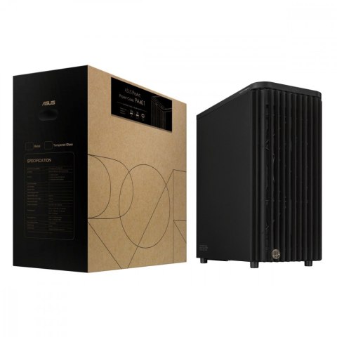 Obudowa Asus ProART PA401 Wood Metal ATX czarna elegancka