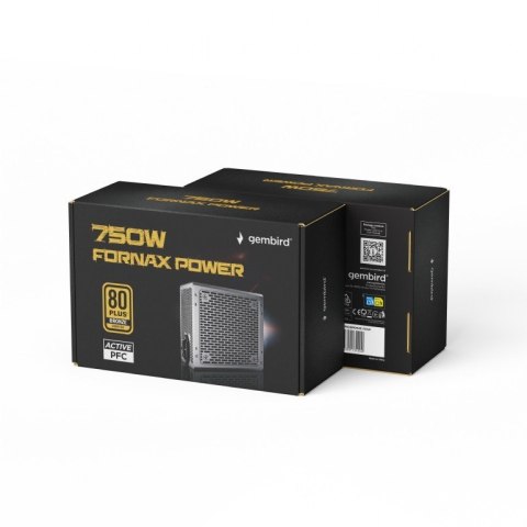 Zasilacz Gembird Fornax Power 750W 80 PLUS Bronze z wentylatorem 120mm