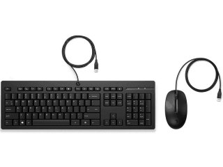 HP 225 przewodowy zestaw klawiatura mysz USB wygodny czarny