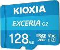 Kioxia Karta microSD 128GB Gen2 UHS-I U3 V30 z adapterem Exceria