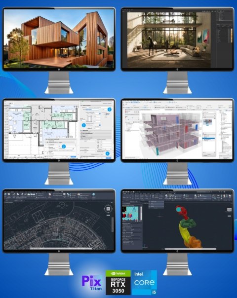 Pix Titan V4 Intel Core i5 NVIDIA GeForce RTX 3050 32GB DDR4 512GB SSD Windows 11 Pro