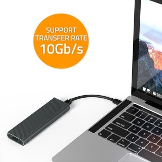 Obudowa Qoltec M.2 SSD NVMe PCIe USB3.1 10Gb/s 4TB grafitowa