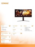 Monitor AOC CU34G4Z 34 cale 240Hz zakrzywiony gamingowy VA