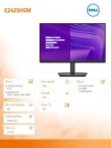 Monitor Dell E2425HSM 23.8 FHD 100Hz z regulacją wysokości i głośnikami