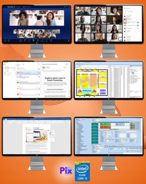 Pix Baseoffice V1 Intel Core i5 32GB DDR3 128GB SSD DVD Windows 10 Pro