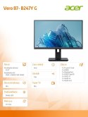 Monitor Acer Vero B7 B247Y 24 FHD IPS AdaptiveSync ergonomiczny