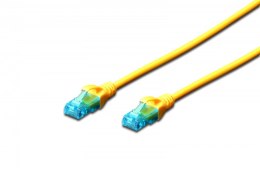 Kabel Digitus Patch cord U/UTP CAT 5e 5m żółty sieciowy LAN