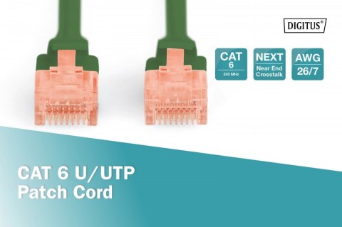 Digitus Patch cord U/UTP kat.6 PVC 5m Zielony kabel sieciowy RJ45