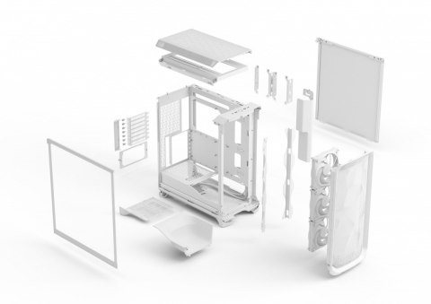 Obudowa Fractal Design Meshify 3 White TG Clear Tint wydajna ATX z RGB