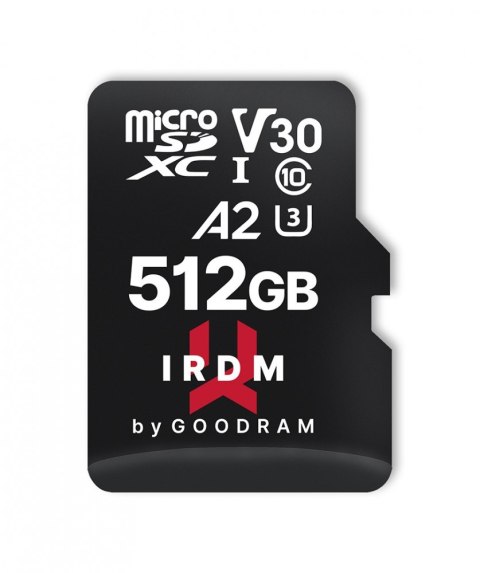 Karta pamięci GOODRAM microSD IRDM 512GB UHS-I U3 A2 z adapterem