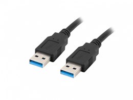 Kabel USB-A M/M 3.0 1m czarny szybki przewód komputerowy