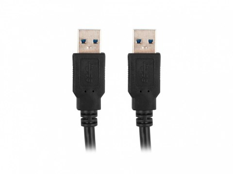 Kabel USB-A M/M 3.0 1m czarny szybki przewód komputerowy