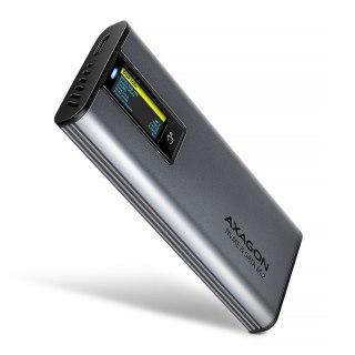 AXAGON EEM2-SD2 obudowa zewnętrzna USB-C 3.2 Gen2 aluminiowa z LCD