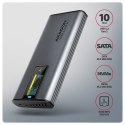 AXAGON EEM2-SD2 obudowa zewnętrzna USB-C 3.2 Gen2 aluminiowa z LCD