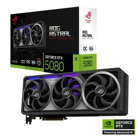 Asus Karta graficzna GeForce RTX 5080 ROG ASTRAL OC GDDR7 256bit wydajna