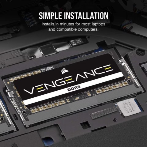 Pamięć DDR5 Corsair Vengeance 16GB 5600MHz CL48 kompatybilna do laptopów