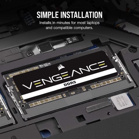 Pamięć Corsair Vengeance DDR5 48GB 5600 CL48 SODIMM do laptopów gamingowych
