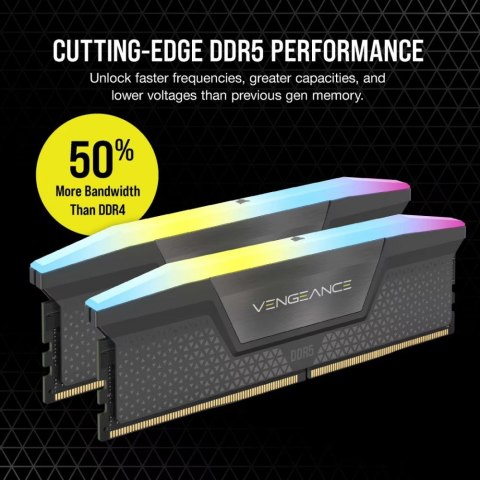 Pamięć DDR5 Corsair Vengeance RGB 48GB 6000MHz CL30 do PC gaming