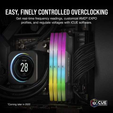 Pamięć Corsair DDR5 Vengeance RGB 96GB 6000MHz CL30 AMD Intel XMP