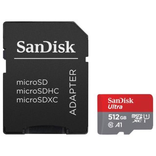 Karta SanDisk Ultra microSDXC 512GB 150MB/s A1 z adapterem SD