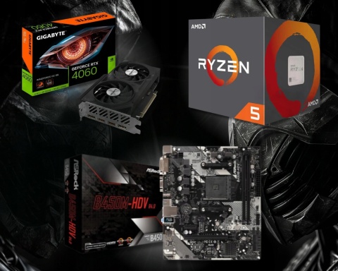 BSG Raptor V25 AMD Ryzen 5 NVIDIA GeForce RTX 4060 32GB DDR4 1000GB SSD Windows 11 Pro