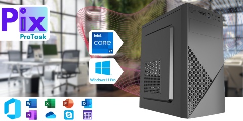 Pix Protask V6 Intel Core i7 32GB DDR4 1000GB SSD DVD Windows 11 Pro