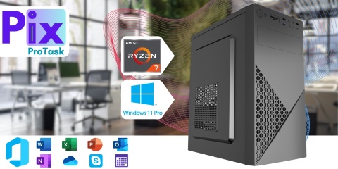 Pix Protask V8 AMD Ryzen 7 32GB DDR4 512GB SSD DVD Windows 11 Pro