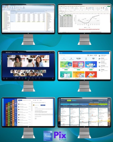 Pix Protask V3 Intel Core i5 64GB DDR4 256GB SSD DVD Windows 11 Pro