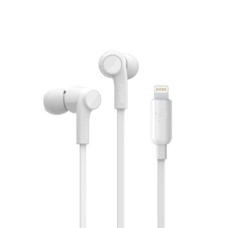 Słuchawki Belkin Rockstar Lightning białe douszne z mikrofonem