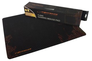 Podkładka pod mysz gamingowa Esperanza EA146R Flame czarno-pomarańczowa