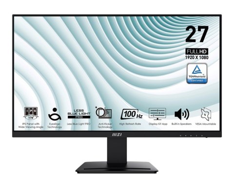 MSI Monitor 27 cali PRO MP273A LED FHD ergonomiczny z 100Hz