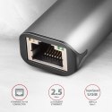 Karta sieciowa AXAGON ADE-25R 2.5 Gigabit Ethernet USB-A 3.2 szara