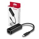 Adapter AXAGON ADE-SRC Gigabit Ethernet USB-C 3.2 automatyczna instalacja